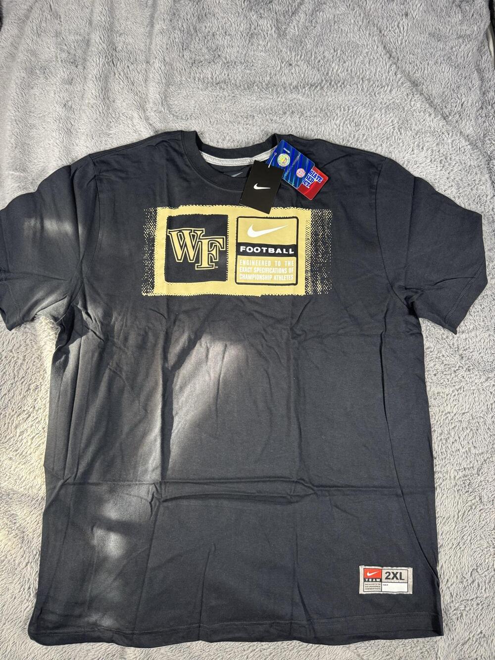 Wake Forest Demon Deacons Shirt Mens 2XL Black NCAA Football Nike Graphic Tee